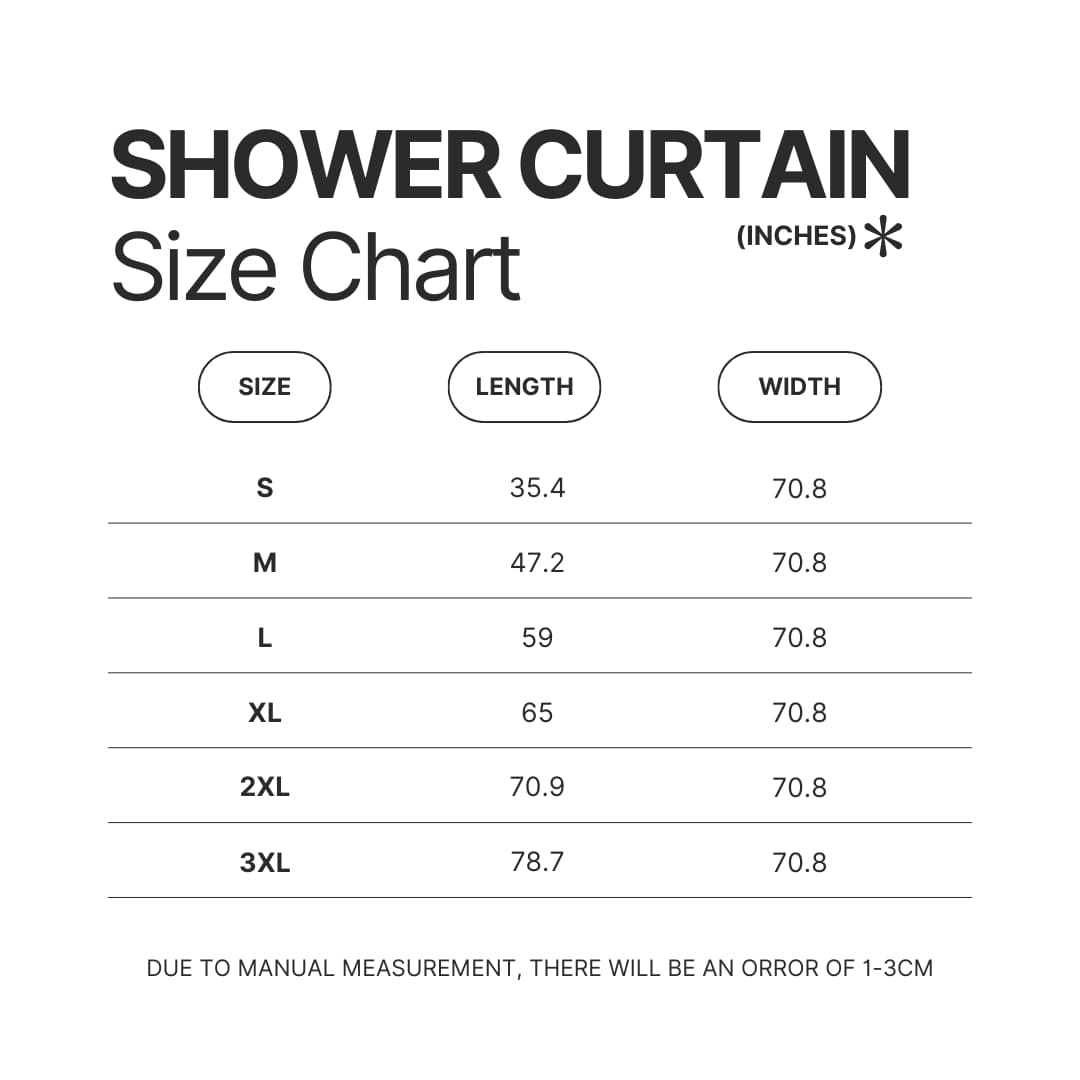 Shower Curtain Size Chart - Steven Universe Gifts